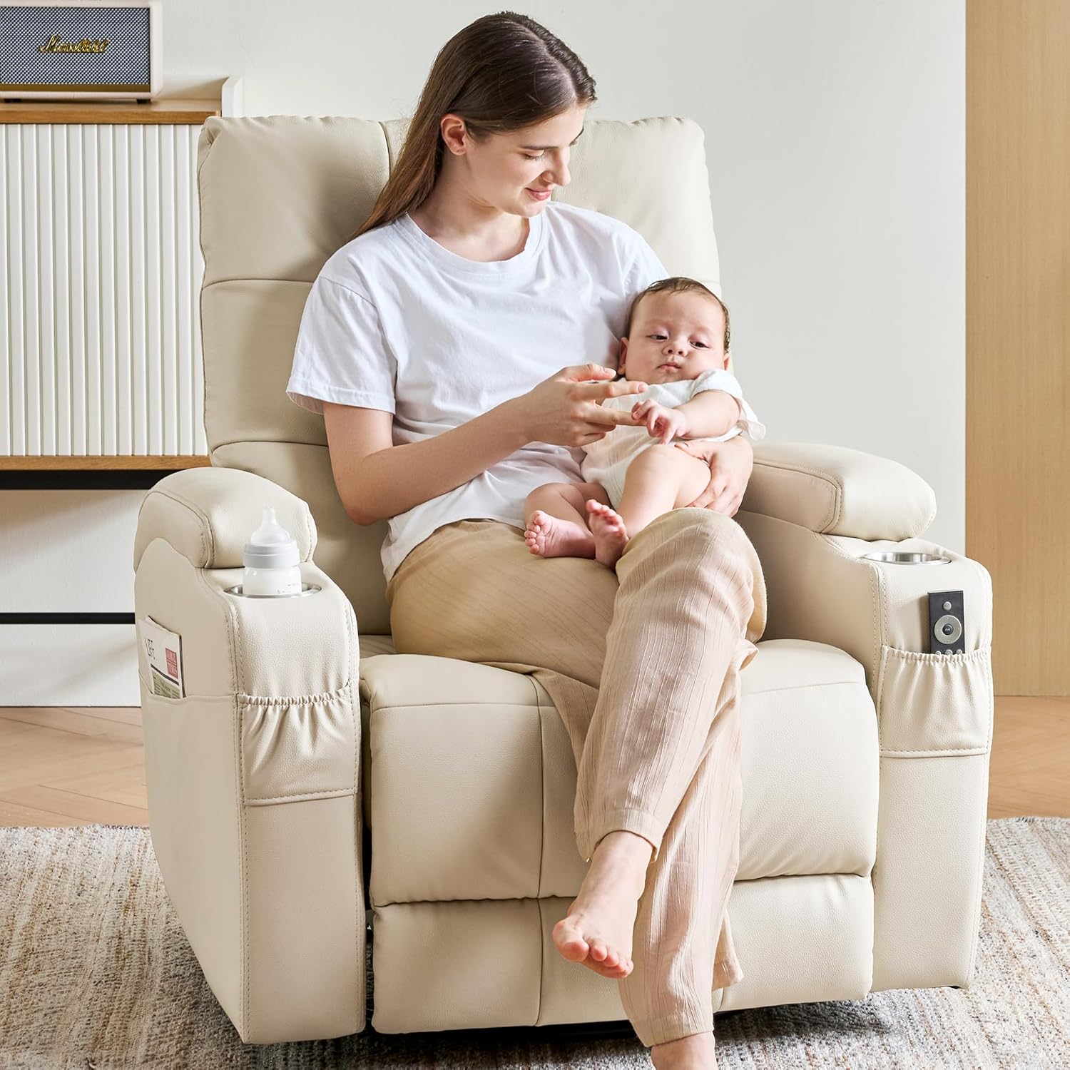 Rocking Chair Nursery - # كرسي استرخاء جلدي، كرسي استرخاء