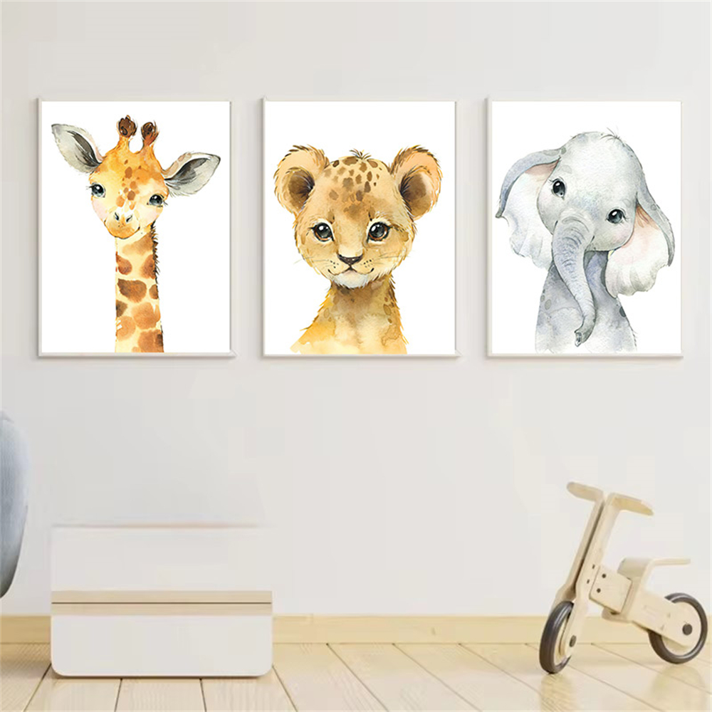 Baby Nursery Jungle Animals - مجموعة ديكور حضانة سفاري مكونة من
