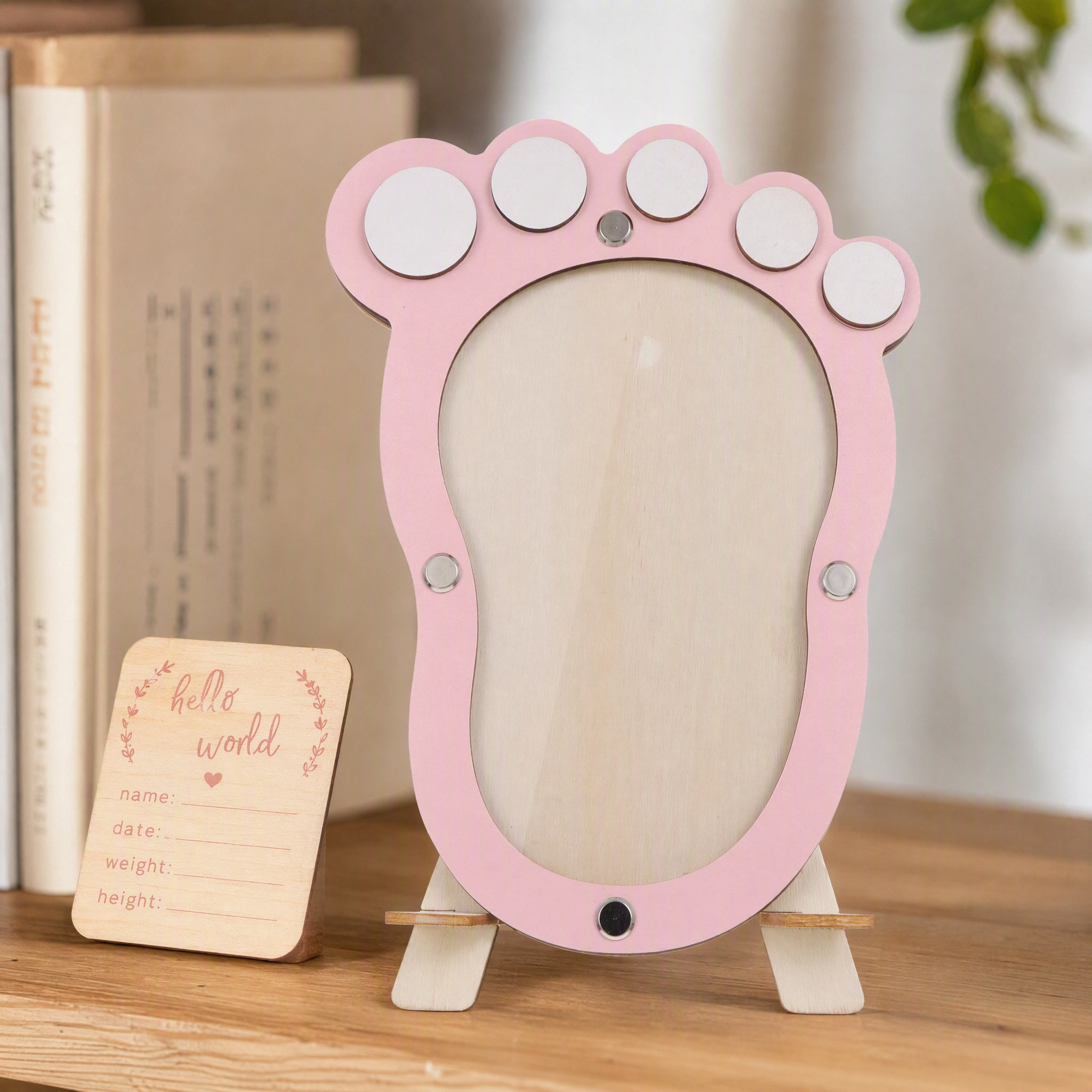 Baby Nursery Keepsake - قطعة واحدة: إطار صور إبداعي لبصمة