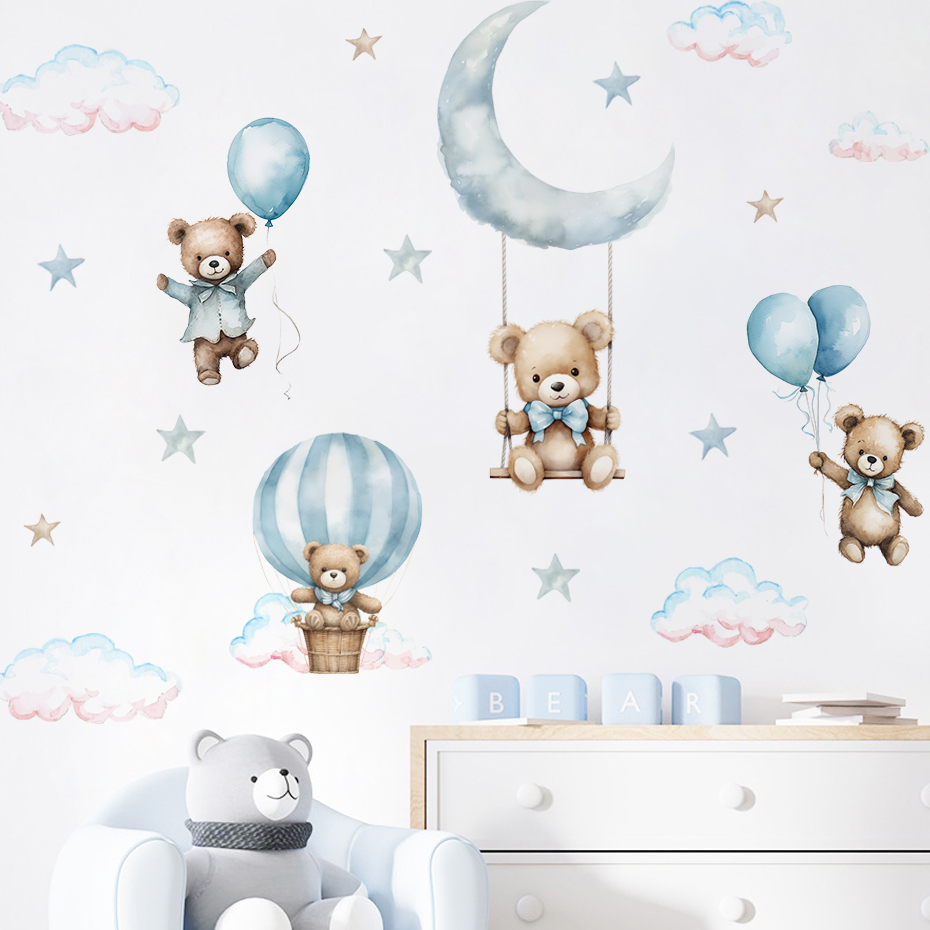 Baby Nursery Furniture - ملصقات حائط على شكل سحابة منطاد