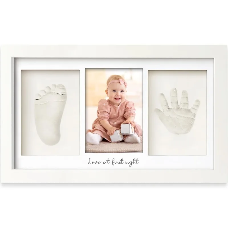 Baby Nursery Keepsake - طقم طين بصمة اليد للأطفال إطار