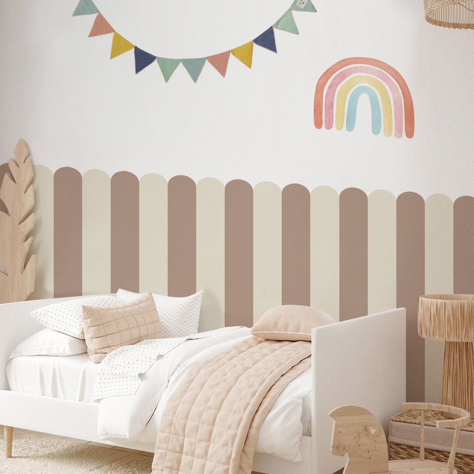 Wall Decal Nursery - متعدد الألوان عمودي مخطط قوس خلفية