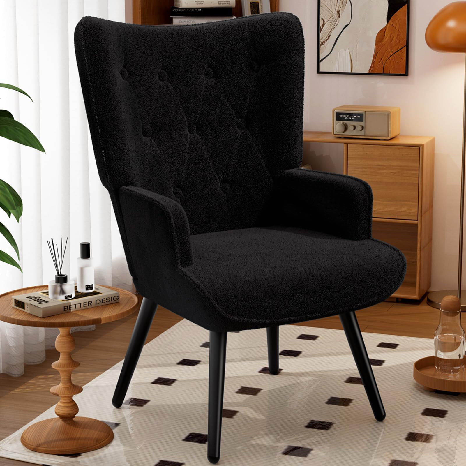 كرسي أنيق مبطن بقماش تيدي لغرف - مراجعة Rocking Chair Nursery وسعره