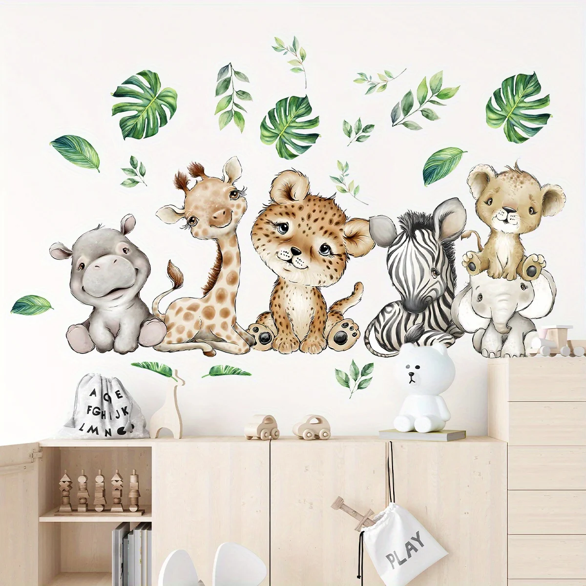 1 قطعة الكرتون لطيف فرس النهر  - مراجعة Wall Decal Nursery وسعره