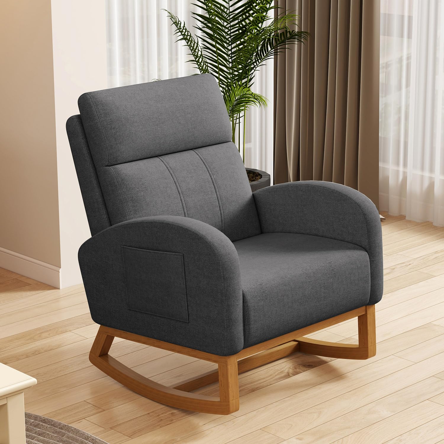 # كرسي هزاز مريح بظهر عالي مبط - مراجعة Rocking Chair Nursery وسعره