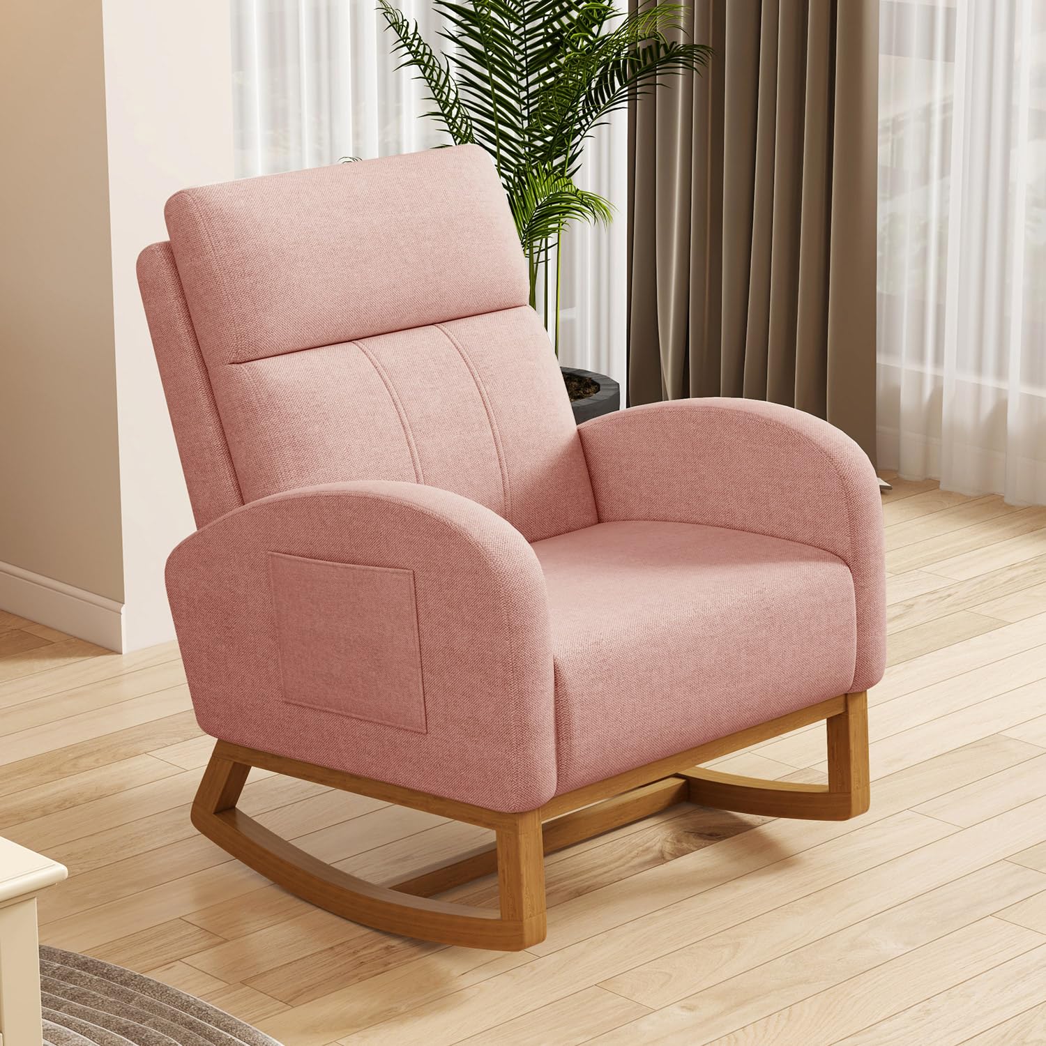 # كرسي هزاز مريح بظهر عالي مبط - مراجعة Rocking Chair Nursery وسعره