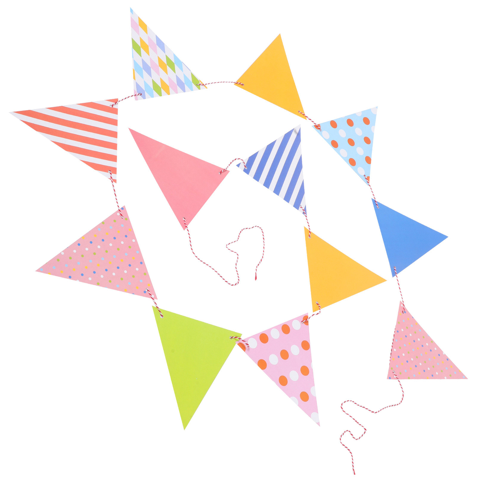 أعلام ورقية مثلثة ملونة، زينة  - مراجعة Baby Nursery Bunting وسعره