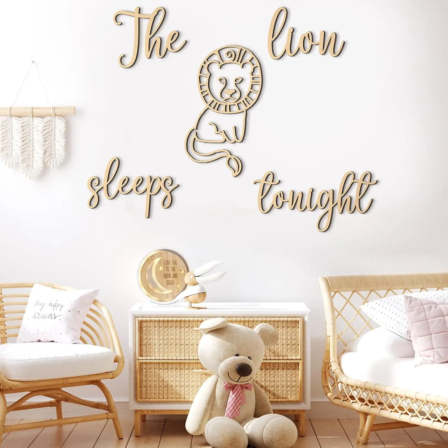 ديكور حائط خشبي من The Lion Sl - مراجعة Baby Nursery Jungle Theme وسعره