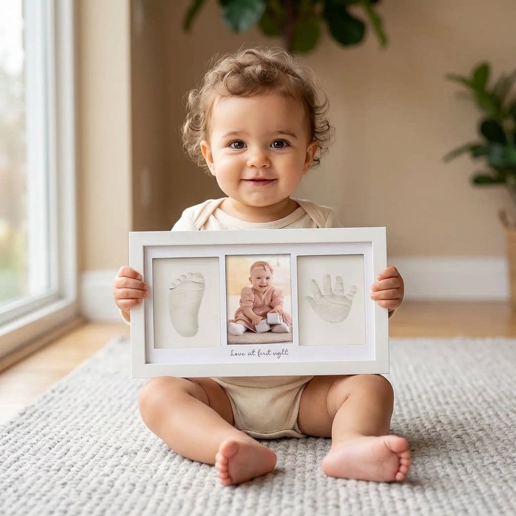 طقم طين بصمة اليد للأطفال إطار - مراجعة Baby Nursery Keepsake وسعره