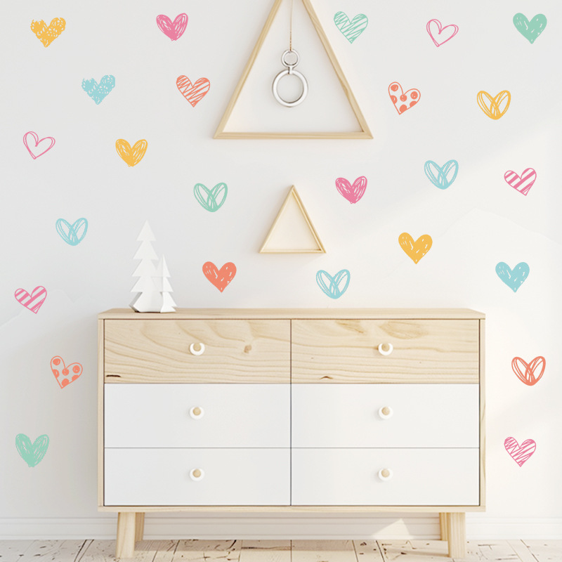 ملصقات حائط جديدة على شكل قلب  - مراجعة Baby Nursery Wallpaper Girl وسعره
