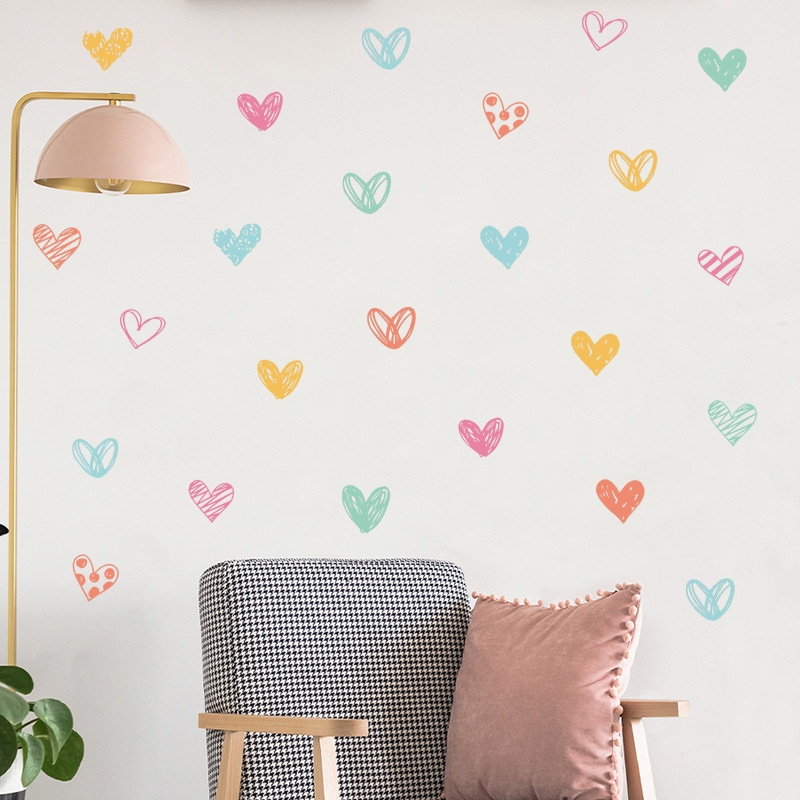 ملصقات حائط جديدة على شكل قلب  - مراجعة Baby Nursery Wallpaper Girl وسعره