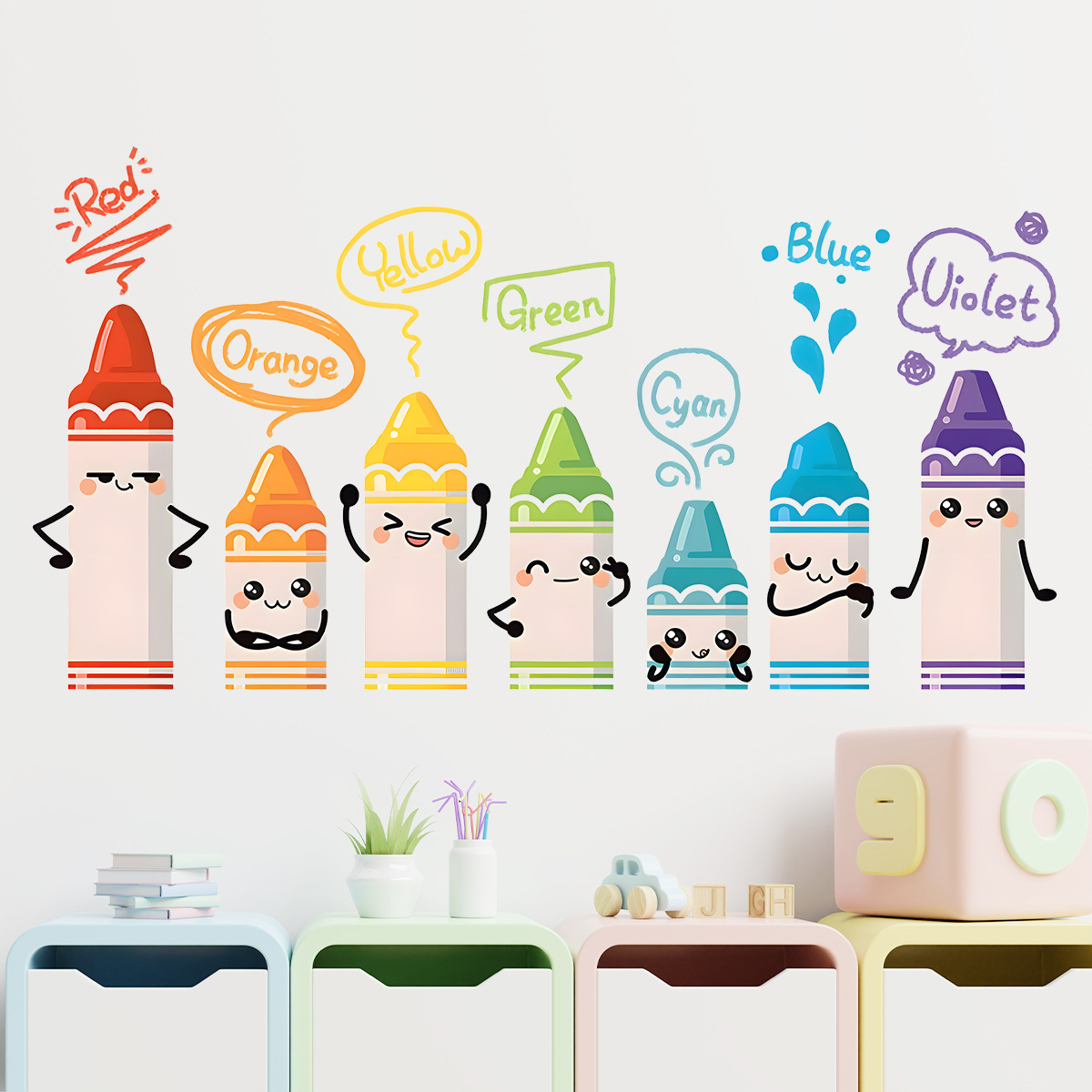 ملصقات حائط بنمط تلوين ملون لط - مراجعة Baby Nursery Furniture وسعره