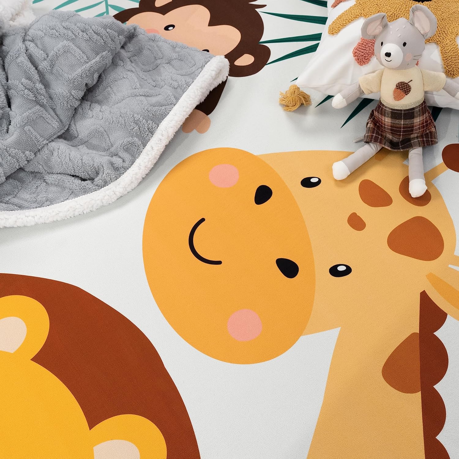 سجادة لعب ناعمة مستديرة للأطفا - مراجعة Baby Nursery Jungle Theme وسعره