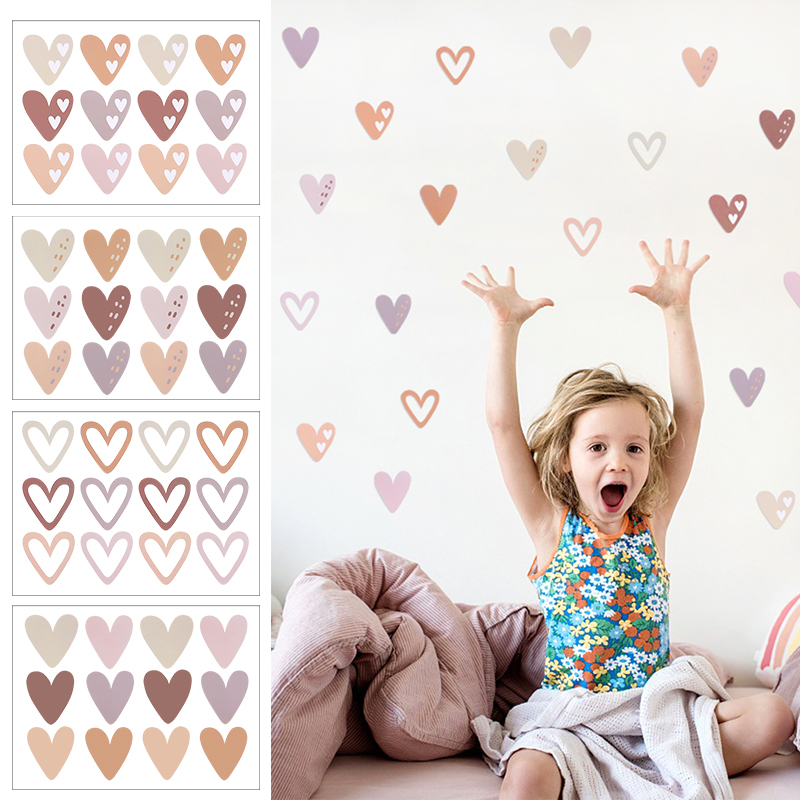 ملصق حائط قلوب إنز جميل للأطفا - مراجعة Baby Nursery Wallpaper Girl وسعره