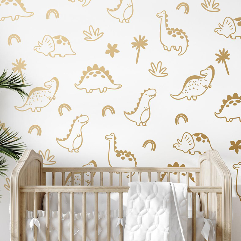 هندسية ديناصور شجرة قوس قزح ال - مراجعة Baby Nursery Jungle Animals وسعره
