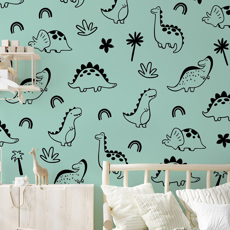 هندسية ديناصور شجرة قوس قزح ال - مراجعة Baby Nursery Jungle Animals وسعره