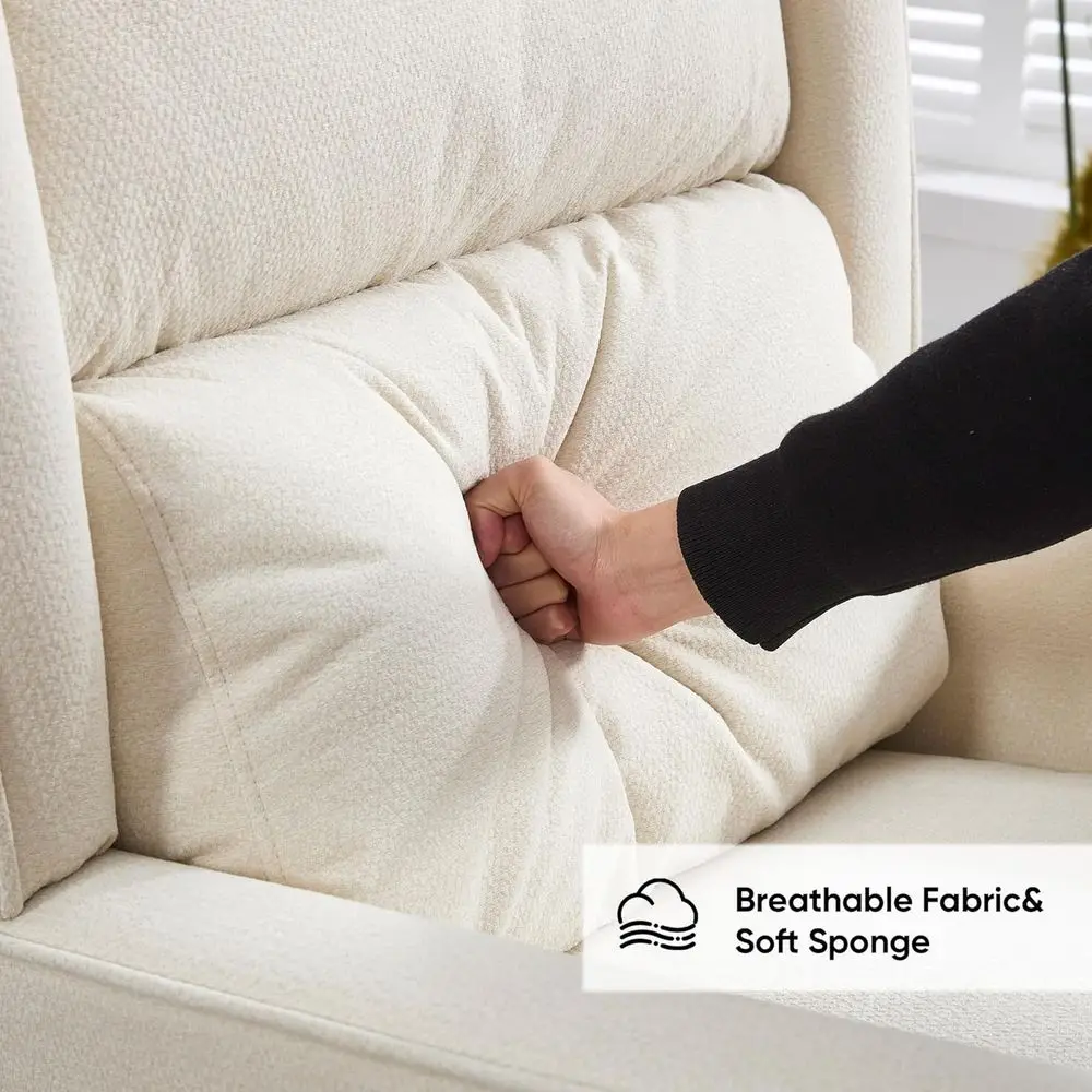 كرسي هزاز خشبي صلب بظهر عالٍ ل - مراجعة Rocking Chair Nursery وسعره