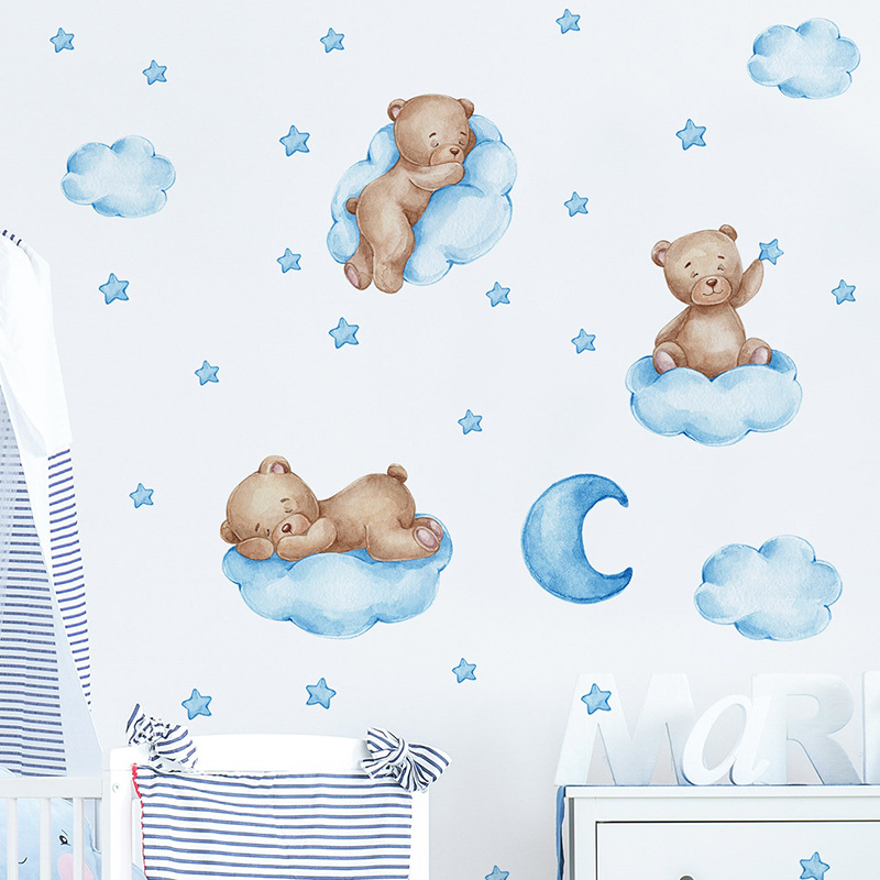 ملصقات حائط على شكل دب تيدي أز - مراجعة Baby Nursery Wallpaper Girl وسعره