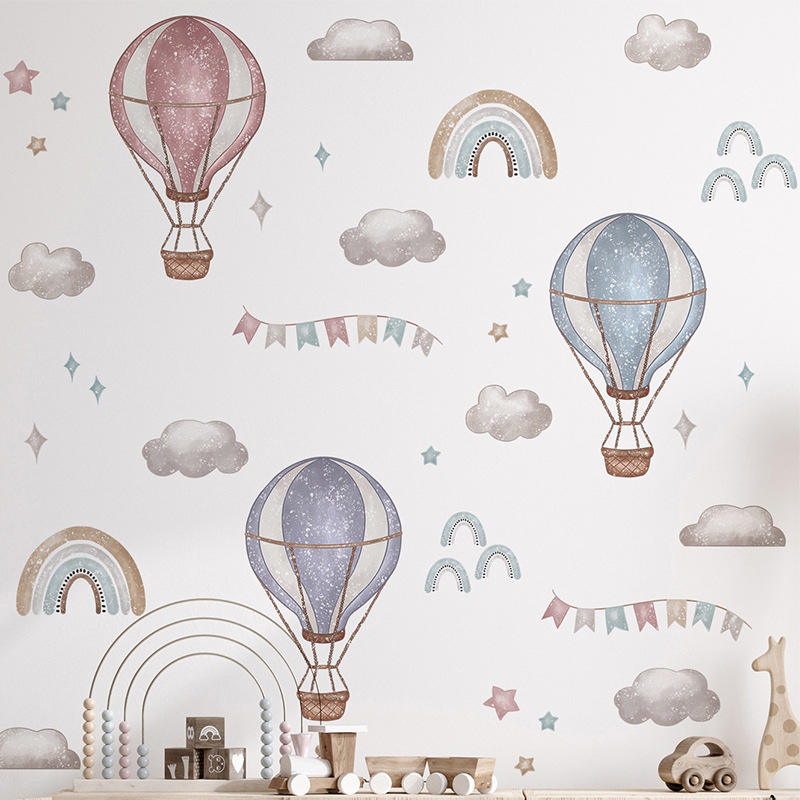 ملصق حائط بوهو على شكل منطاد ه - مراجعة Baby Nursery Bunting وسعره
