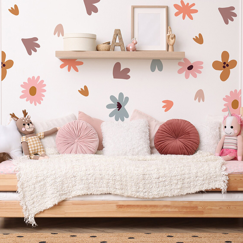ملصقات حائط على الطراز الاسكند - مراجعة Baby Nursery Wallpaper Girl وسعره