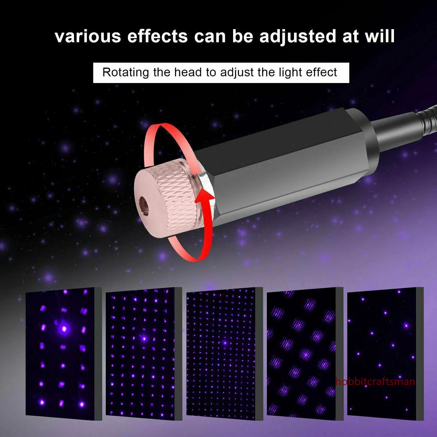 مصباح LED صغير لسقف السيارة عل - مراجعة Night Light Projector Stars وسعره